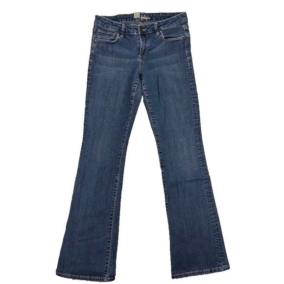 Kut from the Kloth Denim - Kut from the Kloth Button Flap Pocket Jeans Sz 6 Dark Wash Grunge Embroidered